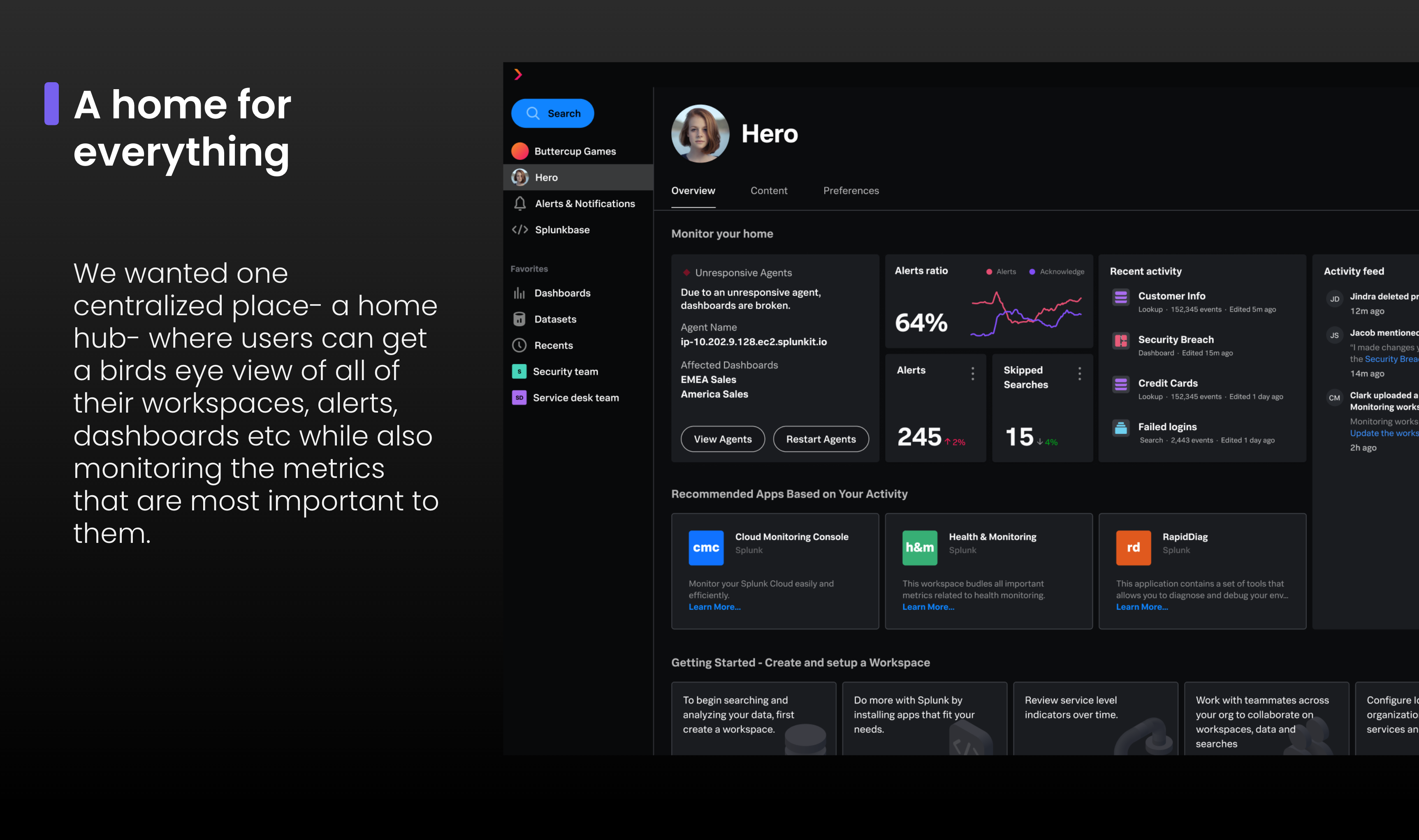 Splunk Dashboards screenshot